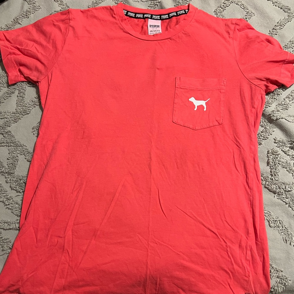 EUC Victoria’s Secret PINK dog logo shirt.